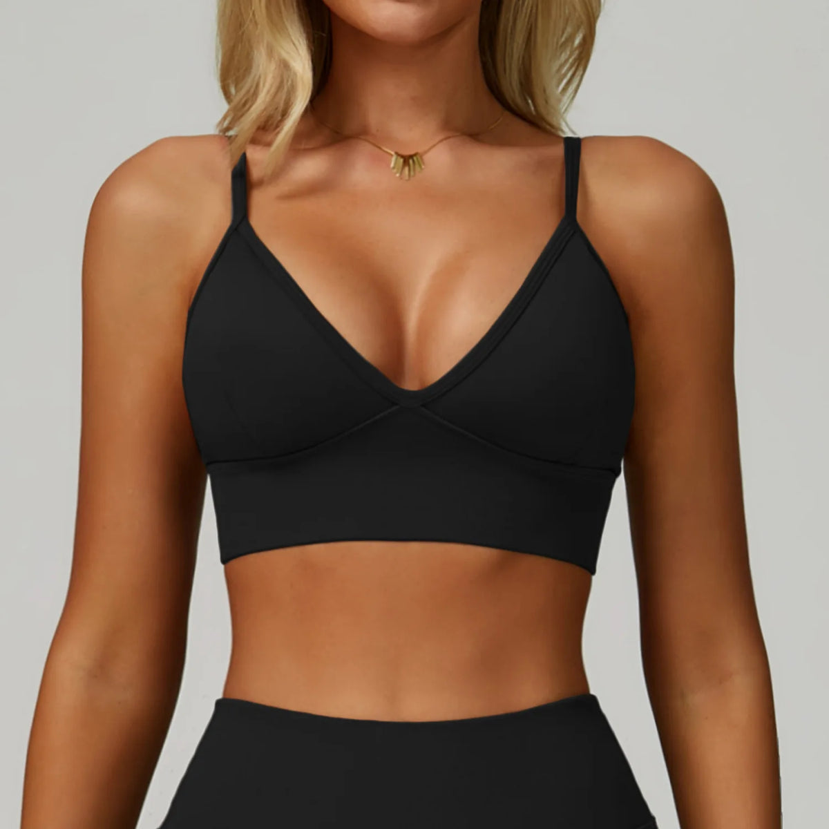 Sports Bra Women Breathable Shock Proof Gym Workout Fitness Push Up Top Yoga Running High-strength Sport