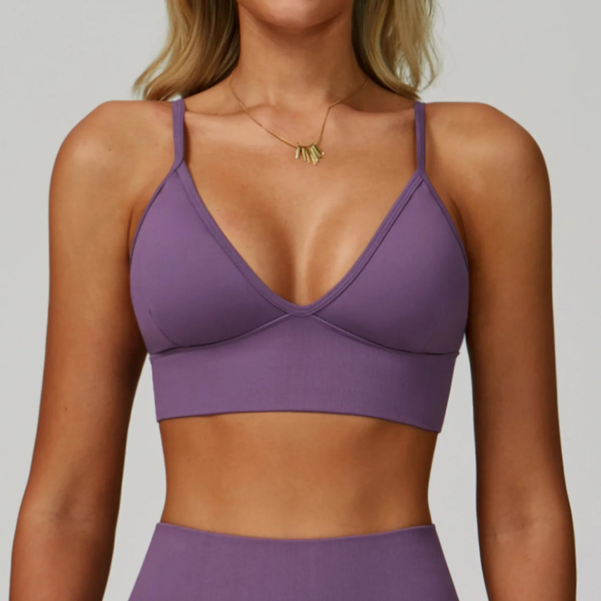 Sports Bra Women Breathable Shock Proof Gym Workout Fitness Push Up Top Yoga Running High-strength Sport